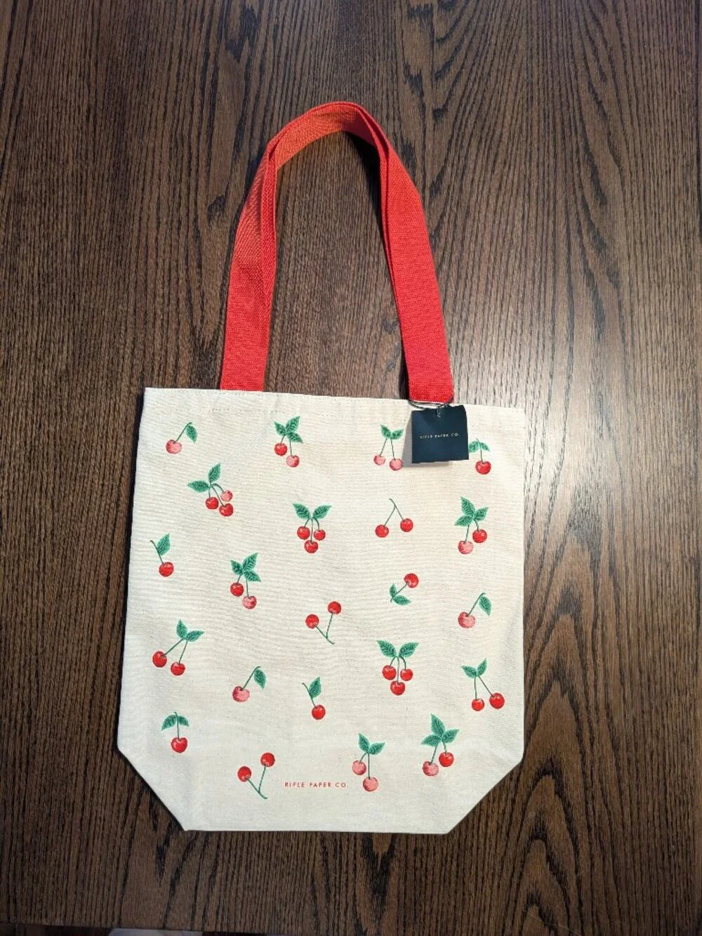 Rifle Paper Co Canvas Tote Bag in Cherries